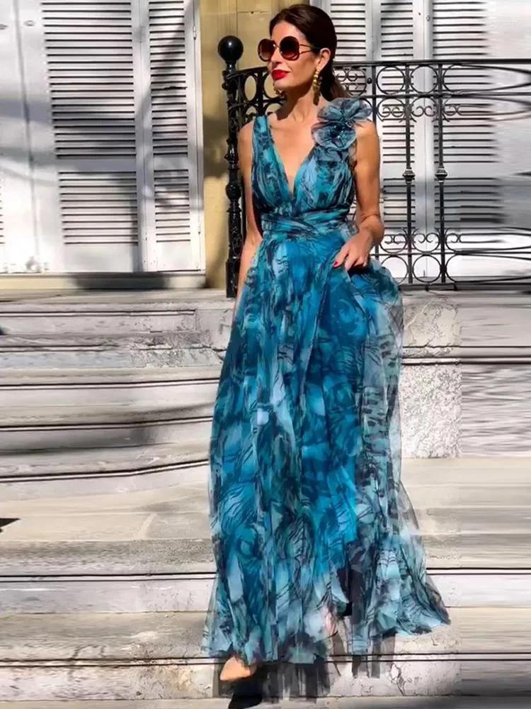 Anabella | Floral Print Maxi Wedding Guest Dress