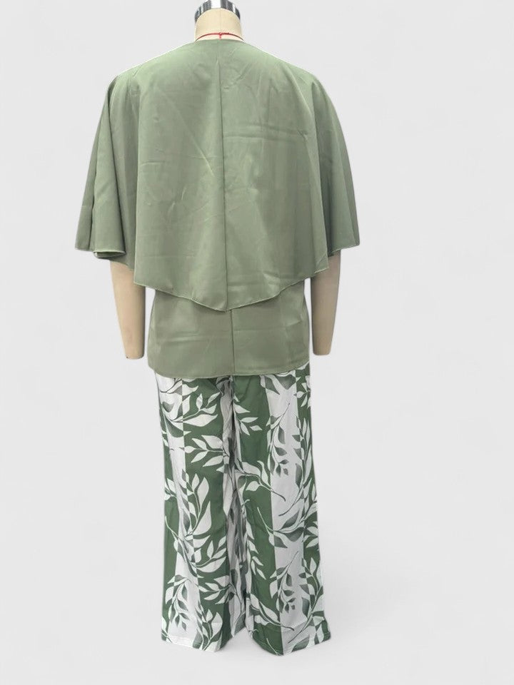 Sabella | Crew Neck Top & Printed Pants Set