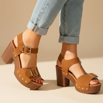 Bianca | Buckle Platform Summer Sandals