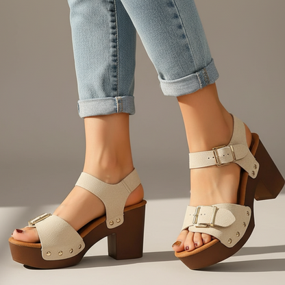 Bianca | Buckle Platform Summer Sandals