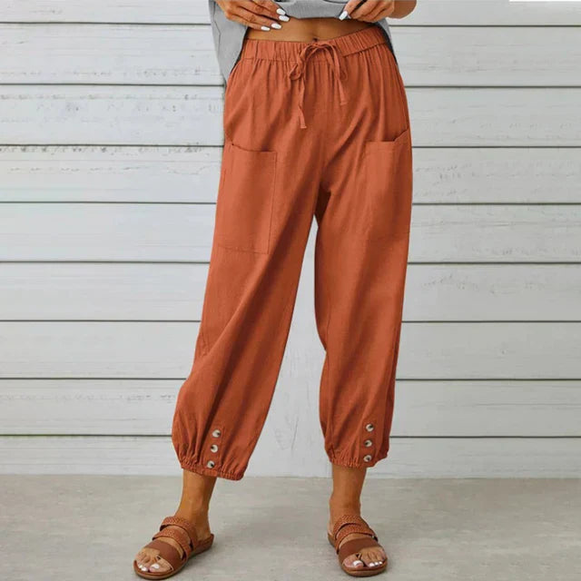 Roseline | High-Waist Drawstring Pants