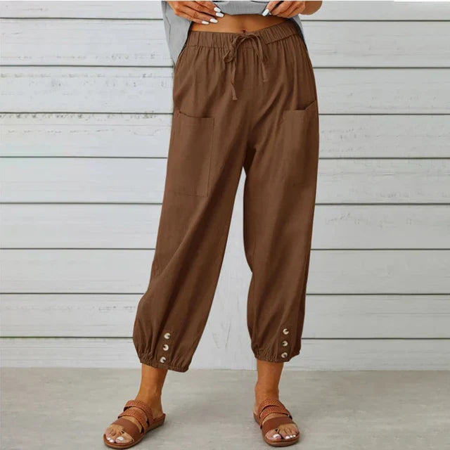 Roseline | High-Waist Drawstring Pants