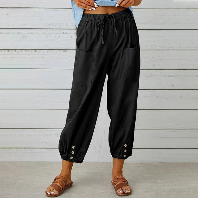 Roseline | High-Waist Drawstring Pants