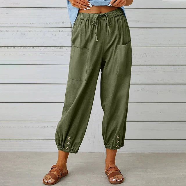 Roseline | High-Waist Drawstring Pants