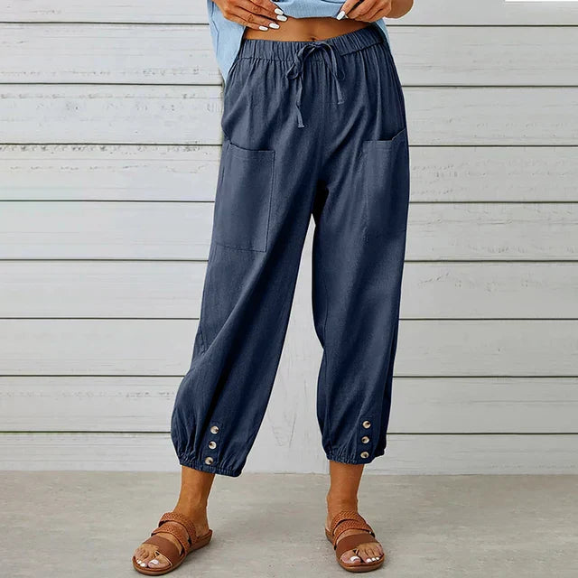 Roseline | High-Waist Drawstring Pants