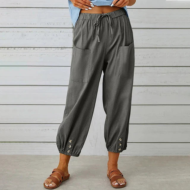 Roseline | High-Waist Drawstring Pants