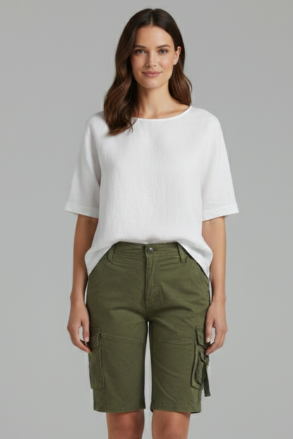 Jenna | Women's Cargo Shorts With Pockets
