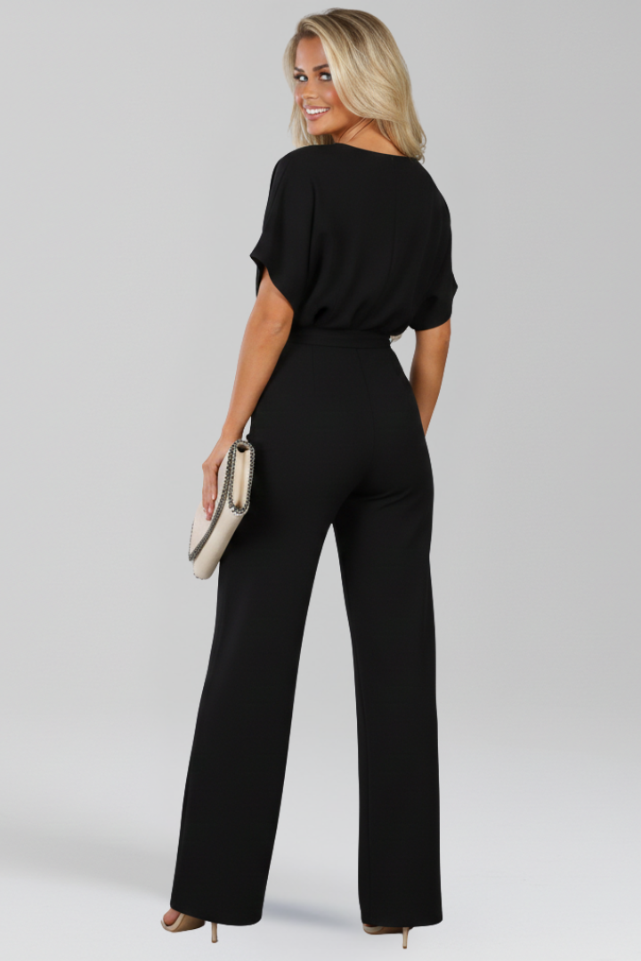Danielle | Tie Belt Wide Leg Jumpsuit