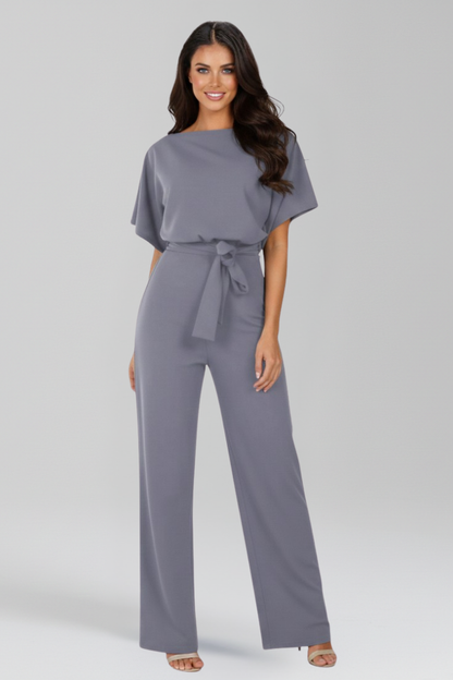 Danielle | Tie Belt Wide Leg Jumpsuit