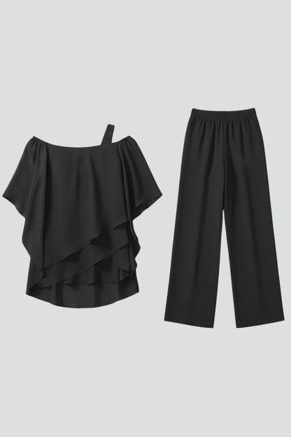 Elara | Off Shoulder Wide Leg Jumpsuit