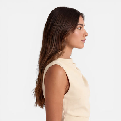 Félicie | Draped Neck Sleeveless Mini Dress