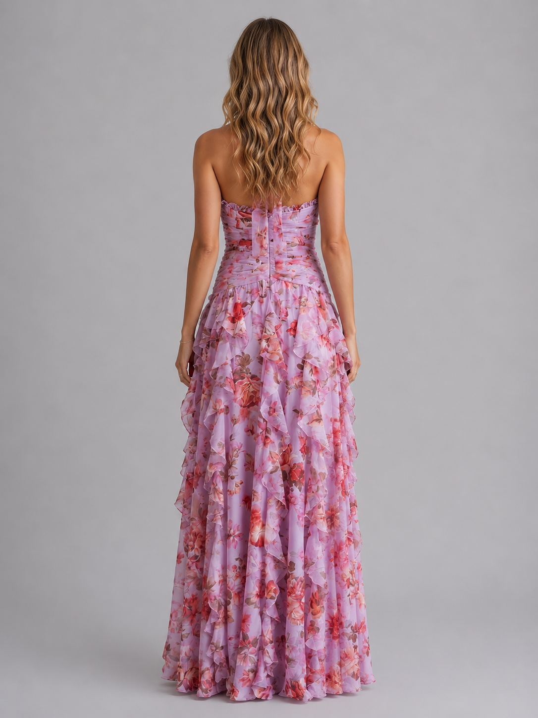 Marit | Floral Halter Wedding Guest Maxi Dress