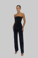 Stellaire | Strapless Sequin Top & Trouser Set