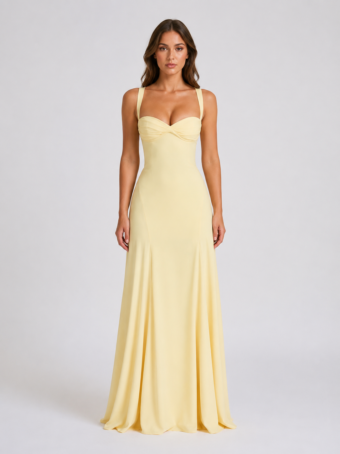 Delphie | Sweetheart Neck Wedding Guest Maxi Dress