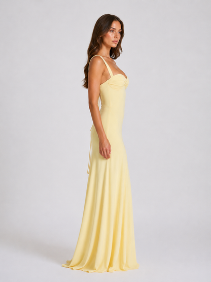 Delphie | Sweetheart Neck Wedding Guest Maxi Dress