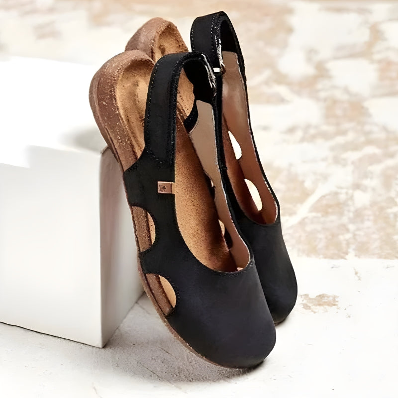 Linnea | Cut Out Slingback Flats