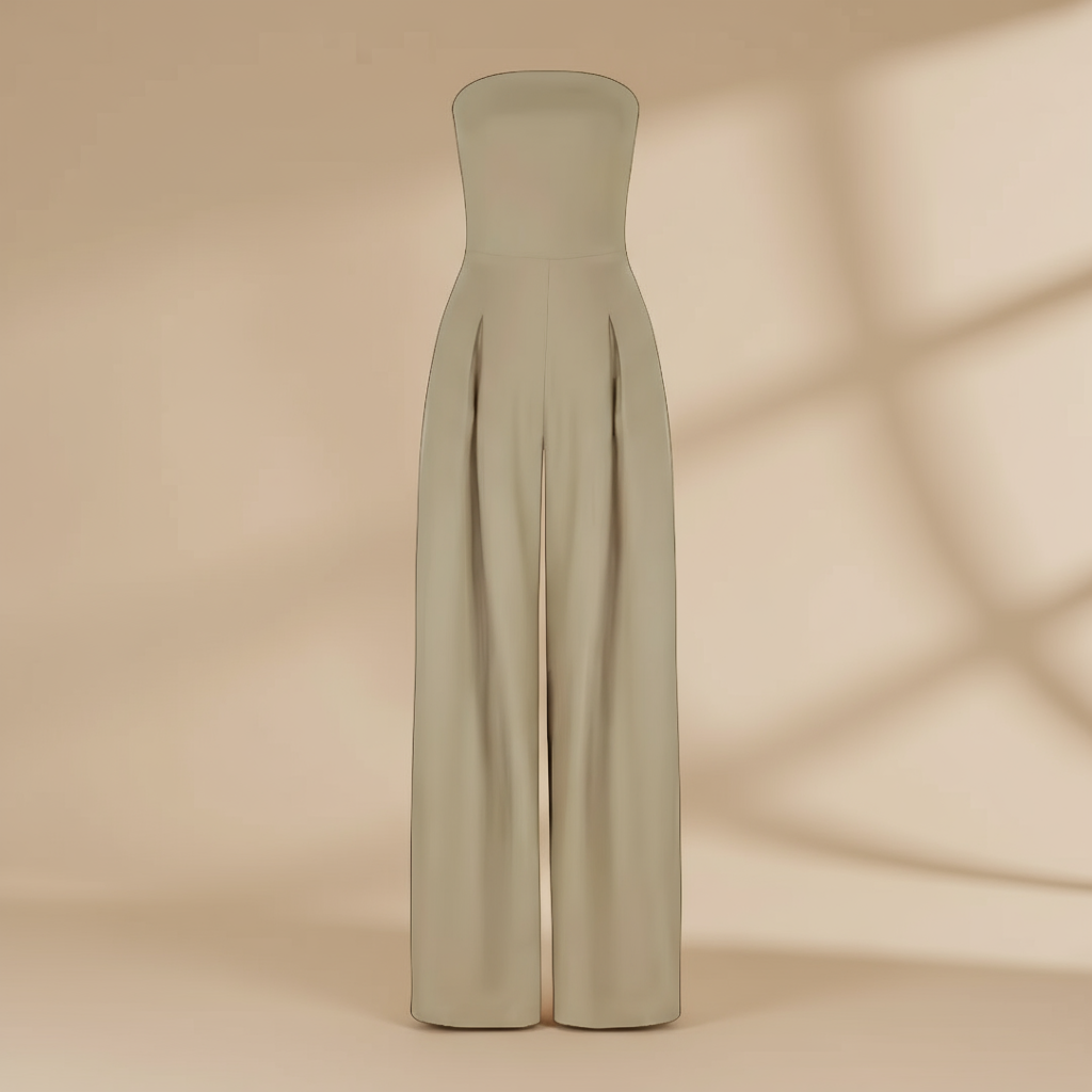 Clara | Strapless Wide Leg Jumpsuit