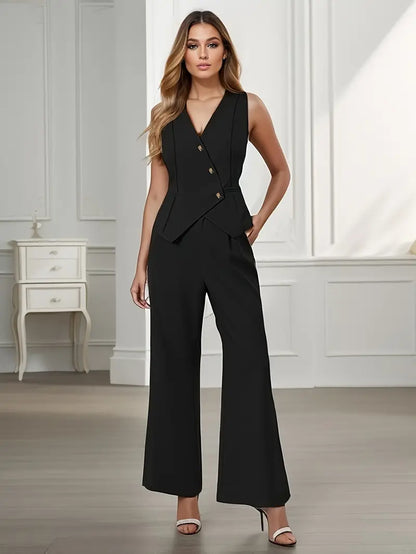 Vivara | Tailored Vest & Wide-Leg Pants Set