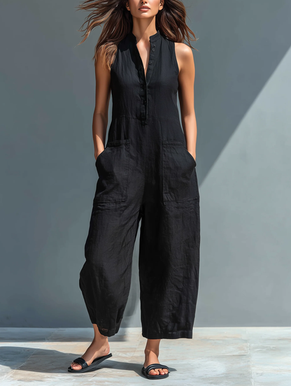 Aveline | Sleeveless Wide-Leg Jumpsuit