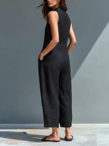 Aveline | Sleeveless Wide-Leg Jumpsuit