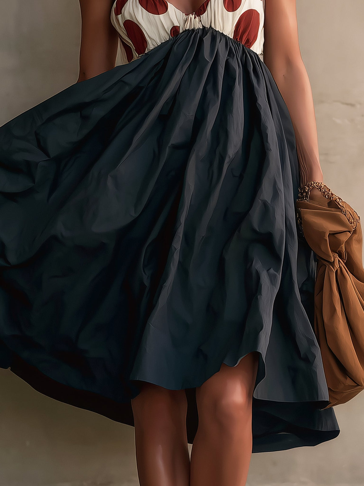 Vionne | Corset Bodice Full-Skirt Midi Dress