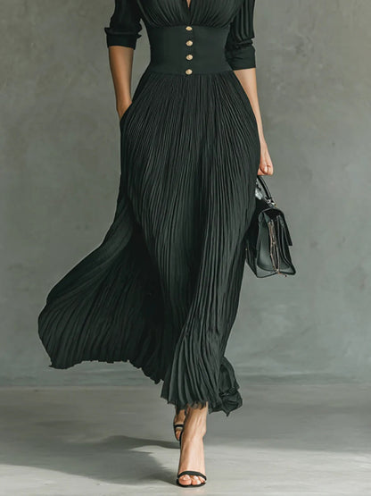Seraphine | Fitted Waist Wedding Guest Maxi Dress