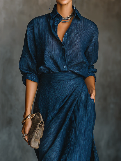 Mirelle | Wrap Top & Maxi Skirt Set