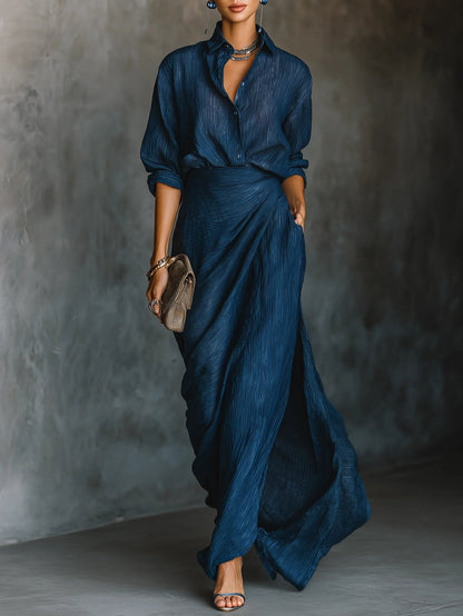 Mirelle | Wrap Top & Maxi Skirt Set
