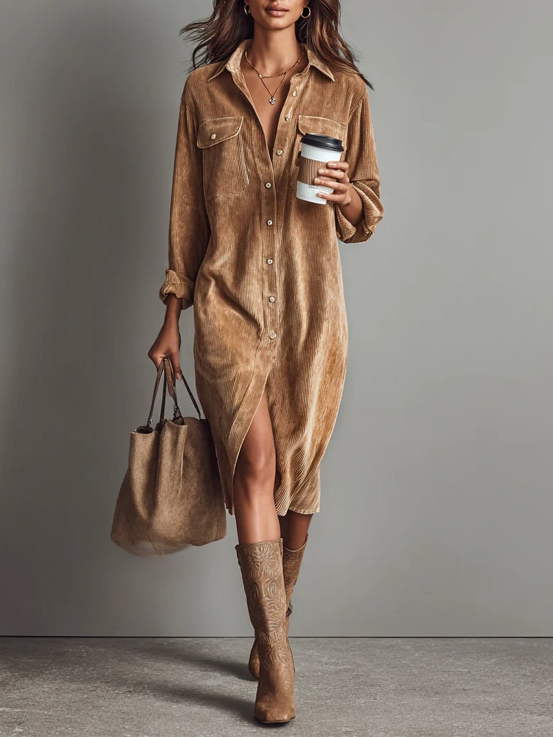 Liora | Flared Hem Midi Dress