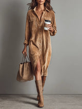 Liora | Flared Hem Midi Dress