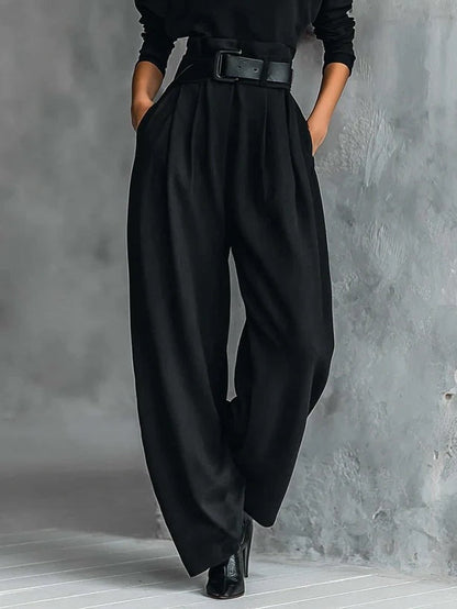 Sigrun | Turtleneck Top & Straight-Leg Trouser Set