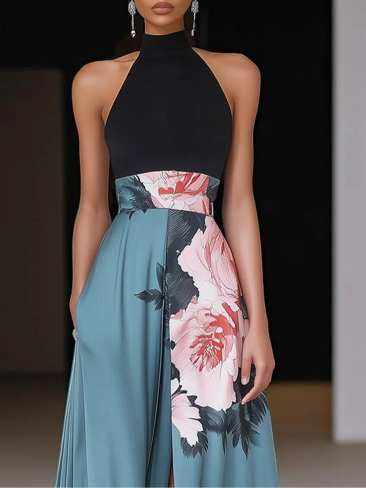 Noeline | Floral A-Line Wedding Guest Maxi Dress