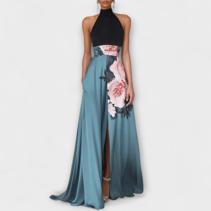 Flora | Floral A-Line Wedding Guest Maxi Dress