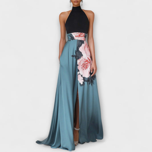 Flora | Floral A-Line Wedding Guest Maxi Dress
