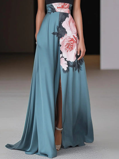 Noeline | Floral A-Line Wedding Guest Maxi Dress
