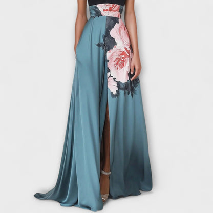 Flora | Floral A-Line Wedding Guest Maxi Dress