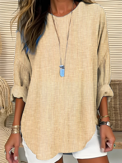 Manon | Striped Draped Blouse