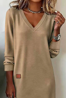 Aramis | V-Neck Long Sleeve Midi Sweater Dress