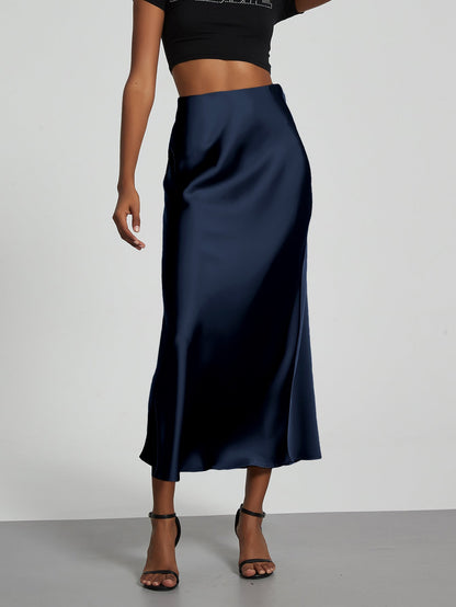 Ottoline | A-Line Satin Midi Skirt