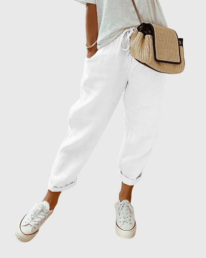 Amelie | High Waist Straight Leg Pants