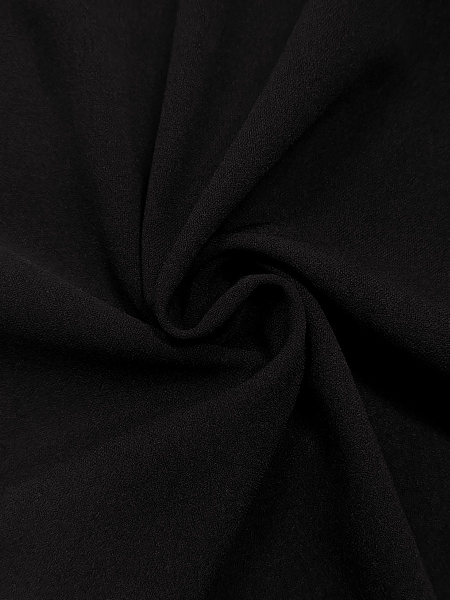 Lena | Black Deep V Twist-Front Maxi Dress