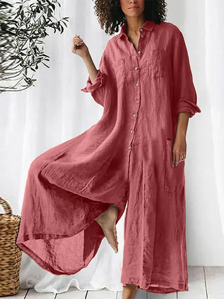 Isolde | Shawl Collar Printed Jumpsuit