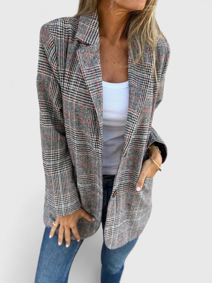 Reeve | Checked Single-Button Blazer
