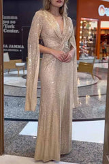 Ophelia | Sequin Long-Sleeve Maxi Dress