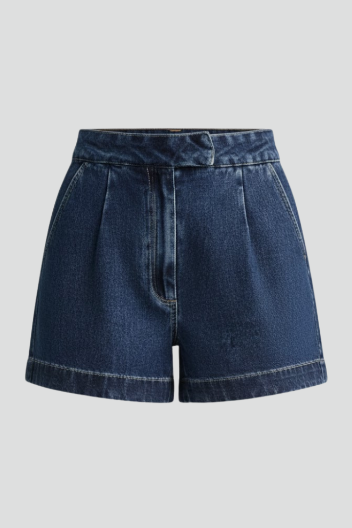 Dara | Rolled Hem High-Waisted Shorts