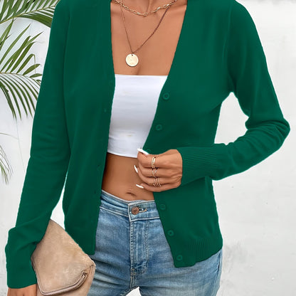Nore | V-Neck Ribbed Longline Cardigan