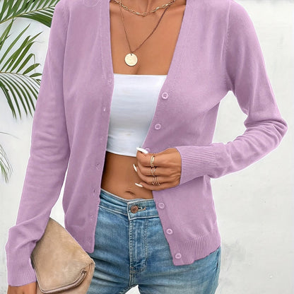 Nore | V-Neck Ribbed Longline Cardigan