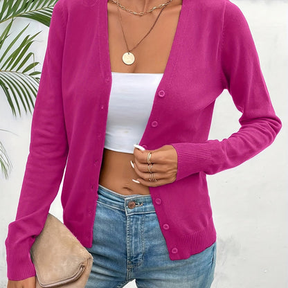 Nore | V-Neck Ribbed Longline Cardigan
