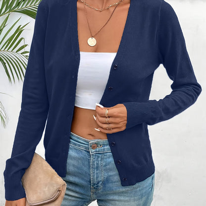 Nore | V-Neck Ribbed Longline Cardigan