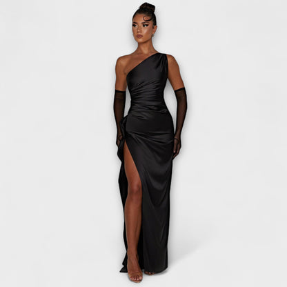 Astrid | One Shoulder Satin Prom Maxi Dress
